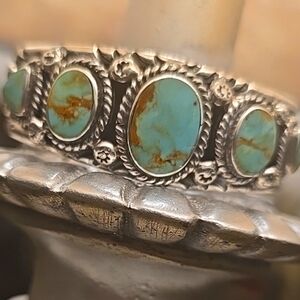 Vintage genuine native carico lake turquoise